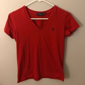 Woman’s polo v-neck.